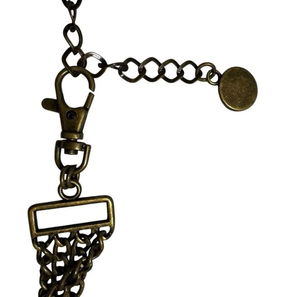 Vintage Brass Chain Belt w/ Adjustable Clasp Closure